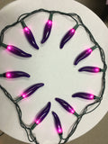 Purple Chili Pepper Light Covers on string