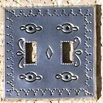Hand Punched Tin Switch Plates