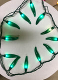 Green Chili Pepper Light Covers on string